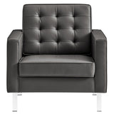 Loft Tufted Vegan Leather Armchair by Modway