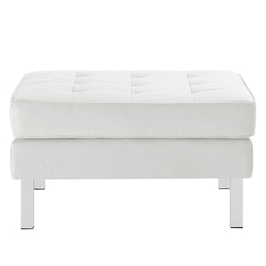 Loft Tufted Vegan Leather Ottoman by Modway