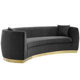 Resolute Curved Performance Velvet Sofa by Modway