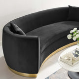 Resolute Curved Performance Velvet Sofa by Modway