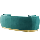Resolute Curved Performance Velvet Sofa by Modway