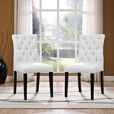 Duchess Vinyl Dining Chair Set of 2 by Modway
