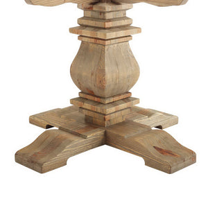 Column 47" Round Pine Wood Dining Table by Modway