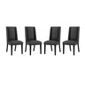 Baron Vinyl Dining Chair Set of 4 by Modway