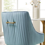 Discern Pleated Back Upholstered Performance Velvet Dining Chair by Modway