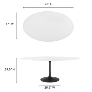 Lippa 78" Oval Wood Dining Table by Modway