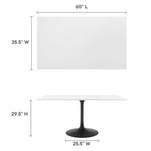 Lippa 60" Rectangle Wood Dining Table by Modway