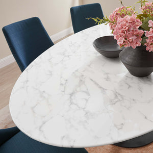 Lippa 78" Oval Faux Marble Dining Table by Modway