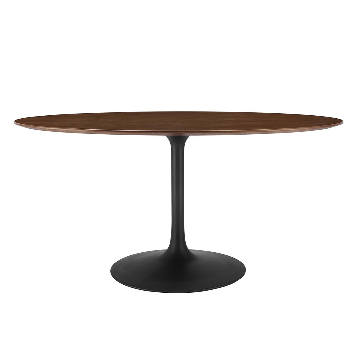 Lippa 60" Oval Walnut Wood Dining Table