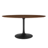 Lippa 60" Oval Walnut Wood Dining Table