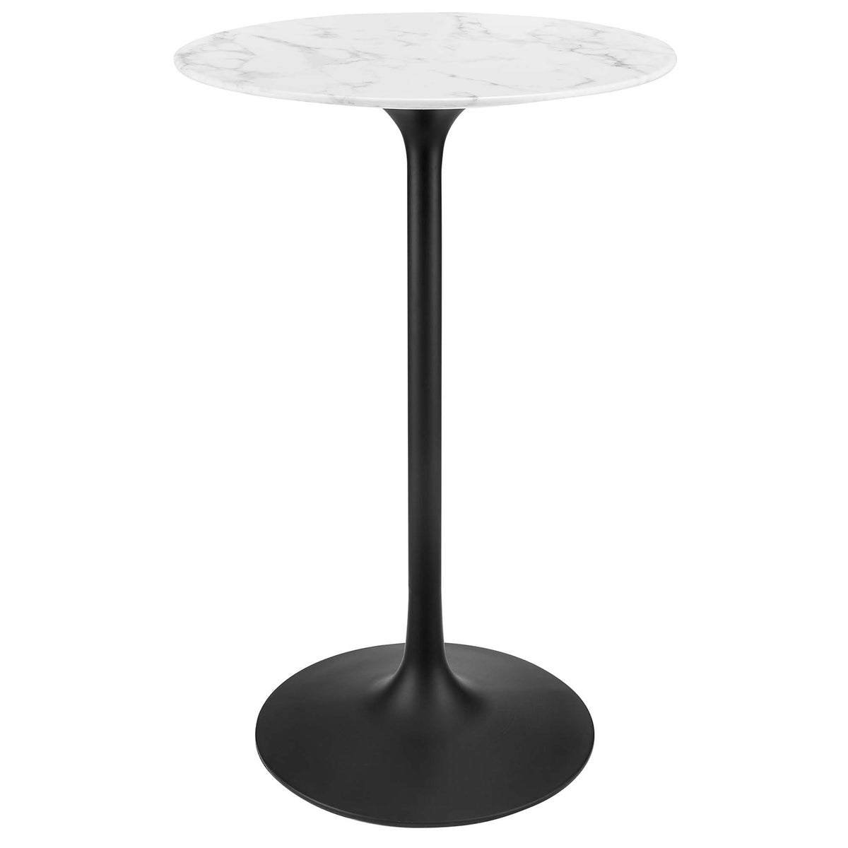 Lippa 28" Round Faux Marble Bar Table by Modway