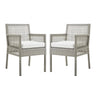 Aura Outdoor Patio Wicker Rattan Dining Armchair Set of 2