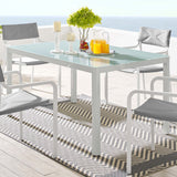 Raleigh 59" Outdoor Patio Aluminum Dining Table by Modway