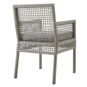 Aura Outdoor Patio Wicker Rattan Dining Armchair Set of 4 by Modway