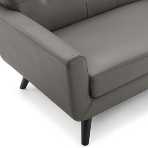 Engage Top-Grain Leather Living Room Lounge Sofa by Modway