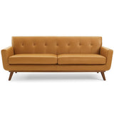 Engage Top-Grain Leather Living Room Lounge Sofa by Modway