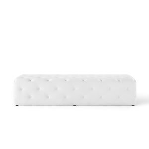 Amour 72" Tufted Button Entryway Faux Leather Bench by Modway