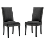 Parcel Performance Velvet Dining Side Chairs Set of 2 by Modway