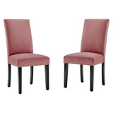Parcel Performance Velvet Dining Side Chairs Set of 2 by Modway