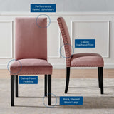 Parcel Performance Velvet Dining Side Chairs Set of 2 by Modway