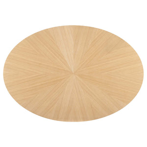 Crossroads 63" Oval Wood Dining Table by Modway