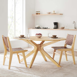 Crossroads 63" Oval Wood Dining Table by Modway