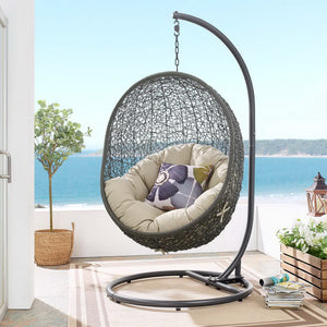 Hide Outdoor Patio Swing Chair with Stand