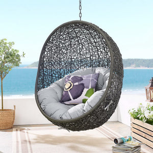 Hide Outdoor Patio Swing Chair with Stand