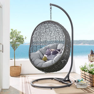 Hide Outdoor Patio Swing Chair with Stand