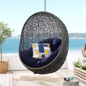 Hide Outdoor Patio Swing Chair with Stand