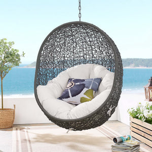 Hide Outdoor Patio Swing Chair with Stand