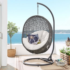 Hide Outdoor Patio Swing Chair with Stand