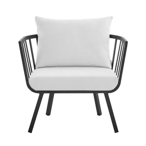 Riverside Outdoor Patio Aluminum Armchair Set of 2 by Modway