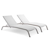 Savannah Outdoor Patio Mesh Chaise Lounge Set of 2 by Modway
