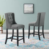 Baronet Upholstered Fabric Counter Bar Stool Set of 2 by Modway