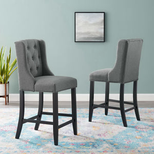 Baronet Upholstered Fabric Counter Bar Stool Set of 2 by Modway