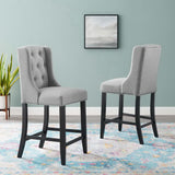 Baronet Upholstered Fabric Counter Bar Stool Set of 2 by Modway