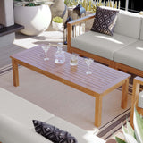 Upland Outdoor Patio Teak Wood Coffee Table by Modway