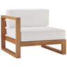 Upland Outdoor Patio Teak Wood Left-Arm Chair by Modway