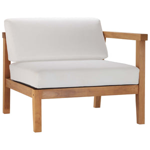 Bayport Outdoor Patio Teak Wood Right-Arm Chair by Modway