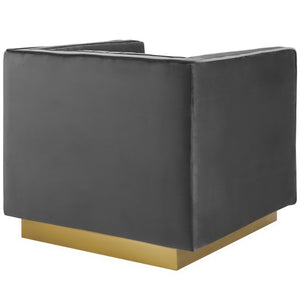 Sanguine Vertical Channel Tufted Upholstered Performance Velvet Armchair Set of 2 by Modway