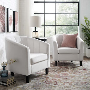 Prospect Channel Tufted Performance Velvet Armchair Set of 2 by Modway