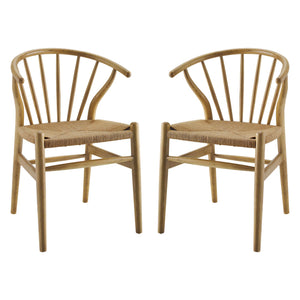 Flourish Spindle Wood Dining Side Chair Set of 2 by Modway