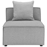 Saybrook Outdoor Patio Upholstered Sectional Sofa Armless Chair by Modway
