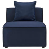 Saybrook Outdoor Patio Upholstered Sectional Sofa Armless Chair by Modway