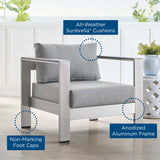 Shore Sunbrella Fabric Aluminum Outdoor Patio Armchair by Modway