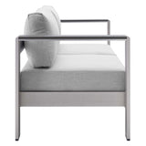 Shore 3 Piece Sunbrella Fabric Outdoor Patio Aluminum Set by Modway