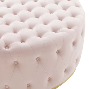 Ensconce Tufted Performance Velvet Round Ottoman by Modway