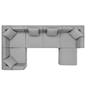 Saybrook 6-Piece Outdoor Patio Upholstered Sectional Sofa by Modway