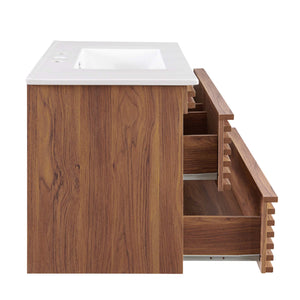Render 36" Wall-Mount Bathroom Vanity by Modway